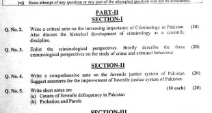 Criminology CSS Paper 2017