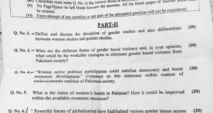 Gender Studies Paper (CSS-2017)