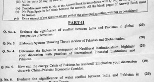 International Relations Paper II