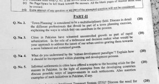 Town Planning & Urban Management CSS 2017 Paper