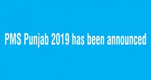 PMS Punjab 2019 has been announced