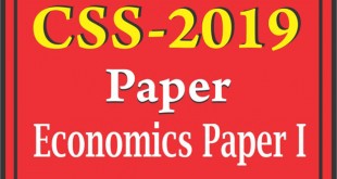 CSS-2019 Economics Paper I