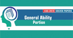CSS 2019 Solved Paper General Ability Protion