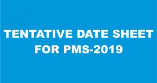 TENTATIVE DATE SHEET FOR PMS-2019