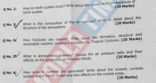 PMS-2019 Geography Paper I