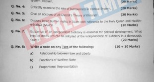 PMS-2019 Political Science Paper I