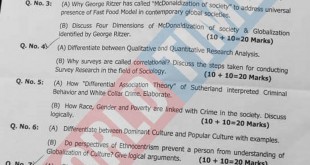 PMS-2019 Sociology Paper II