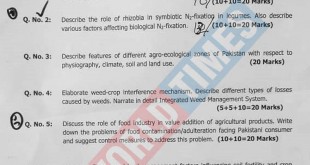 PMS-2019 Agriculture Paper I