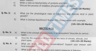 PMS-2019 Botany Paper II