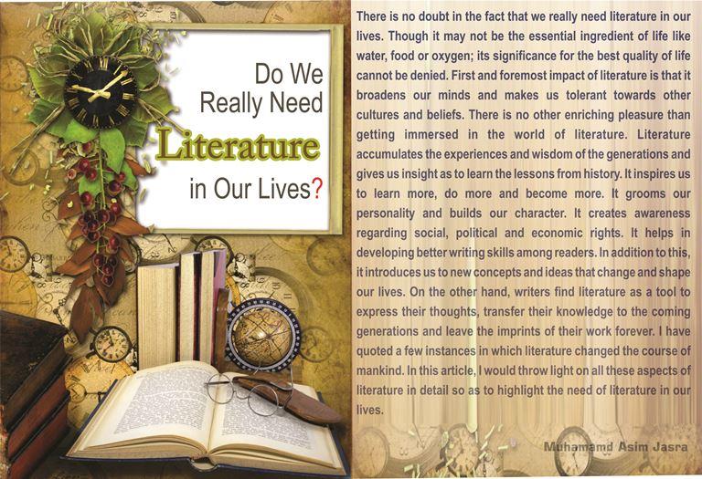 Read more about the article Do we really need literature in our lives?