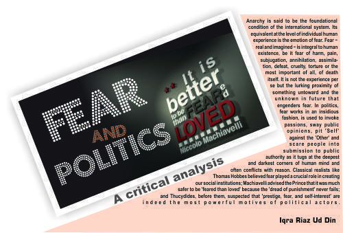 Read more about the article Fear and Politics