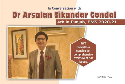 Read more about the article In Conversation with Dr Arsalan Sikandar Gondal 4th in Punjab, PMS 2020-21