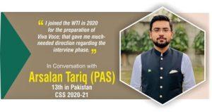 Read more about the article In Conversation with Arsalan Tariq (PAS) 13th in Pakistan CSS 2020-21