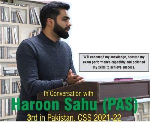Read more about the article In Conversation with Haroon Sahu (PAS) 3rd in Pakistan, CSS 2021-22