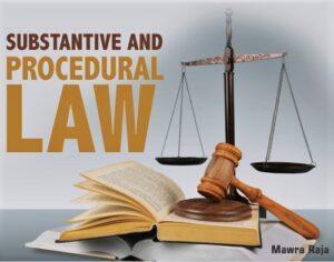 Read more about the article SUBSTANTIVE AND PROCEDURAL LAW