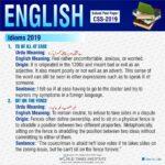 English past Papers Solvved - Idioms (CSS-2019)