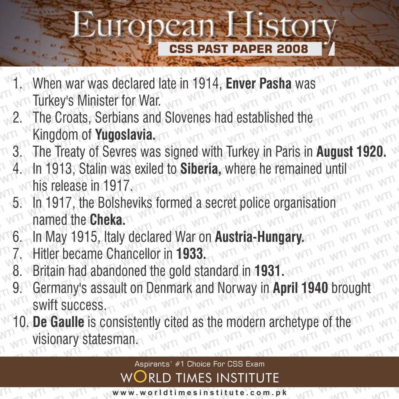 European History 18-04-22