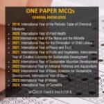 One Paper MCQs 18-04-22