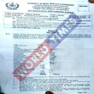 Read more about the article CSS Paper Accountancy and Auditing Paper I 2022