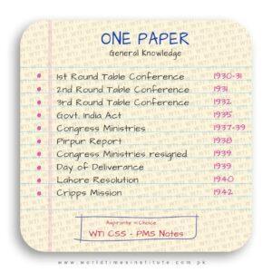 Read more about the article CSS/PMS Notes One Paper