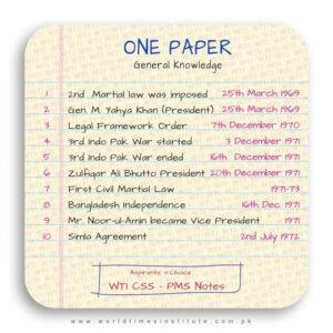 Read more about the article CSS/PMS Notes One Paper