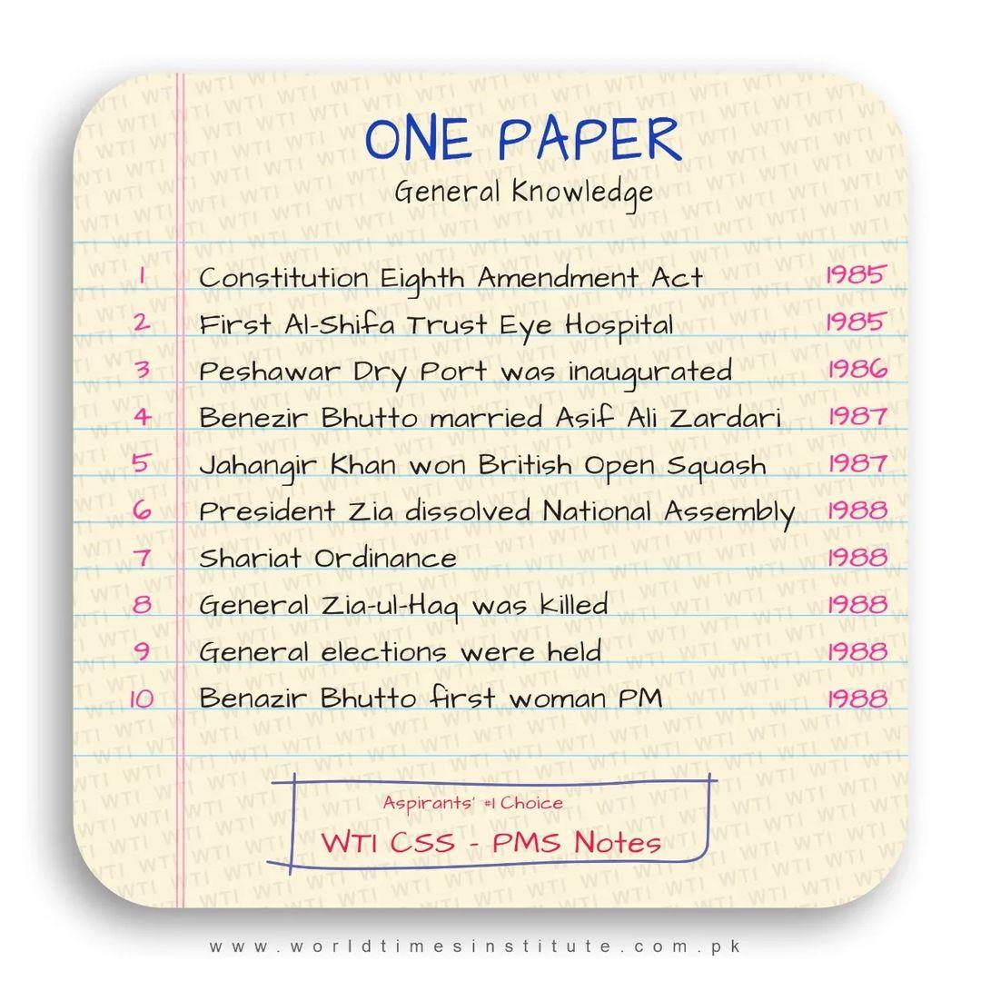 You are currently viewing CSS PMS Notes One Paper 11-06-22