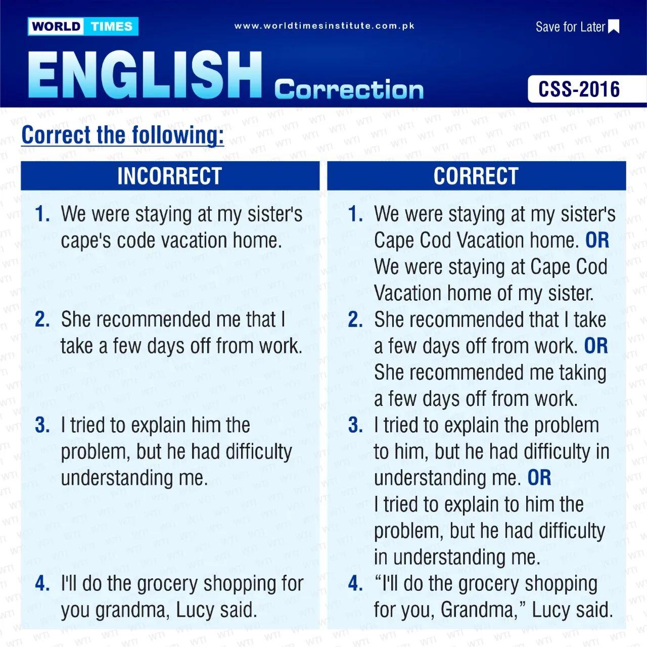 Read more about the article English Correction CSS Paper 2016