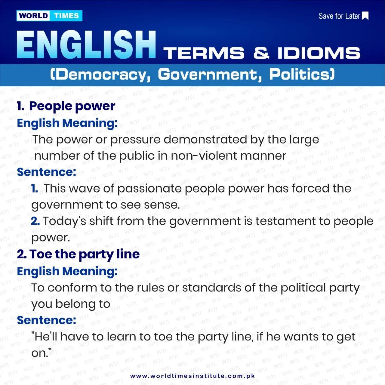 Read more about the article English Terms & Idioms