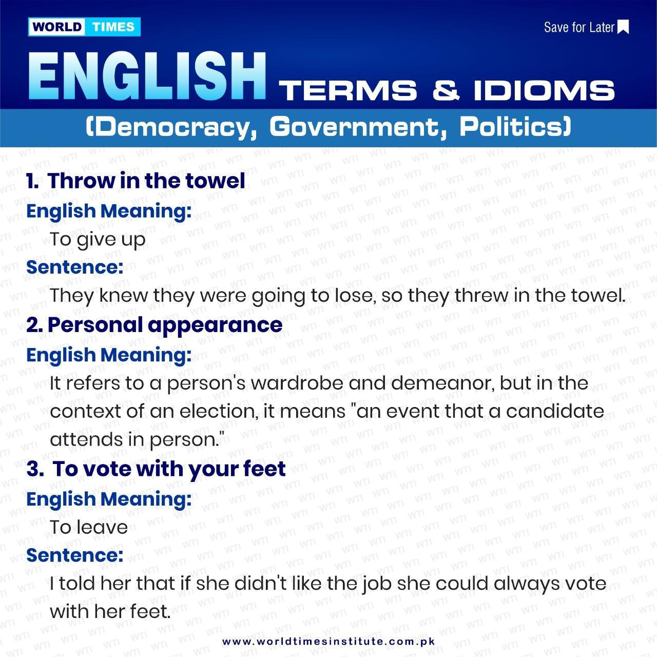 Read more about the article English Terms and Idioms 14-06-22