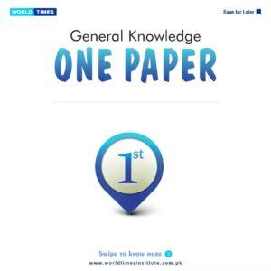Read more about the article General Knowledge One Paper First