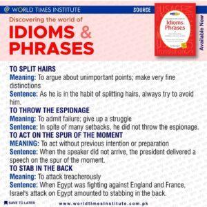 Read more about the article Idioms & Phrases 11-06-22