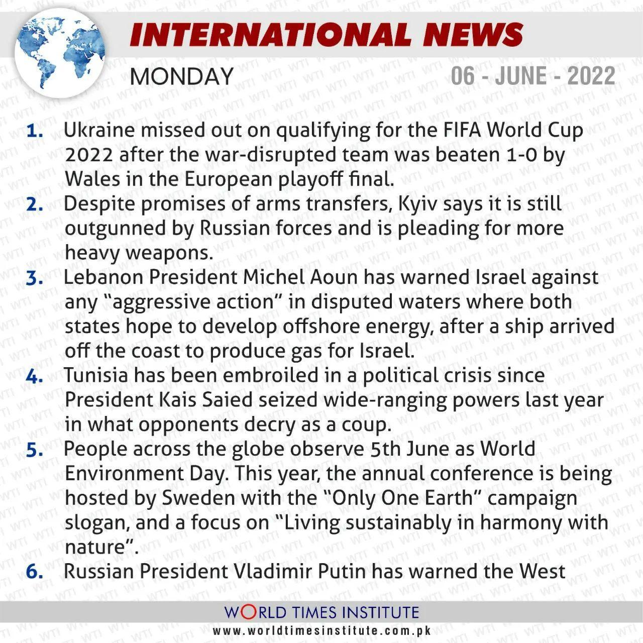 Read more about the article International News 06-06-2022