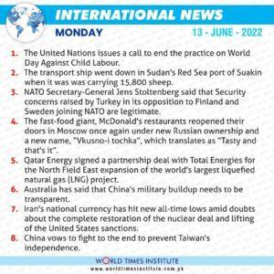 Read more about the article International News 13-06-22