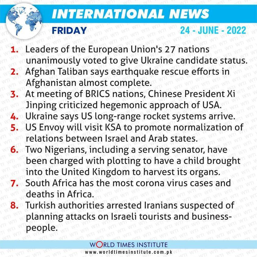 You are currently viewing International News 24-06-22