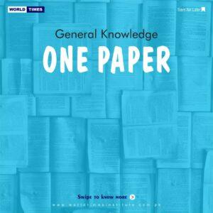 Read more about the article One Paper General Knowledge