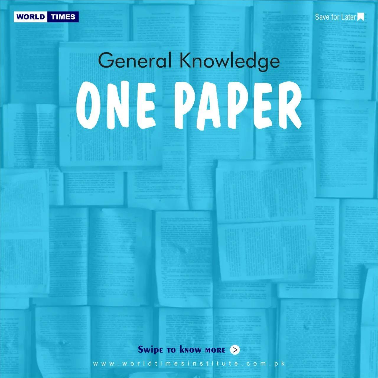 You are currently viewing One Paper General Knowledge