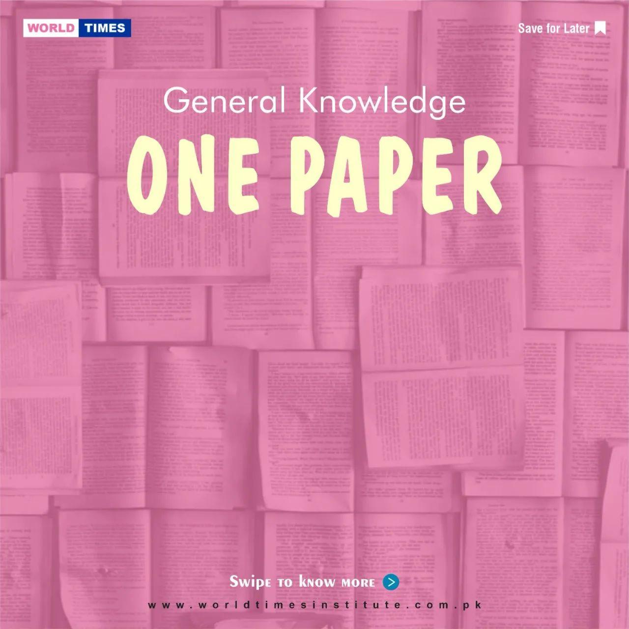 You are currently viewing One Paper General Knowledge 15-06-22