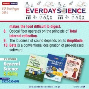 Read more about the article Everyday Science CSS Past Paper 2014 28