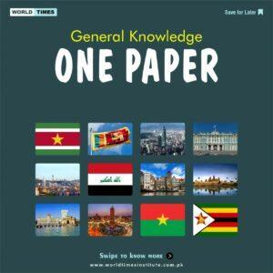 Read more about the article General Knowledge One Paper 29-06-22