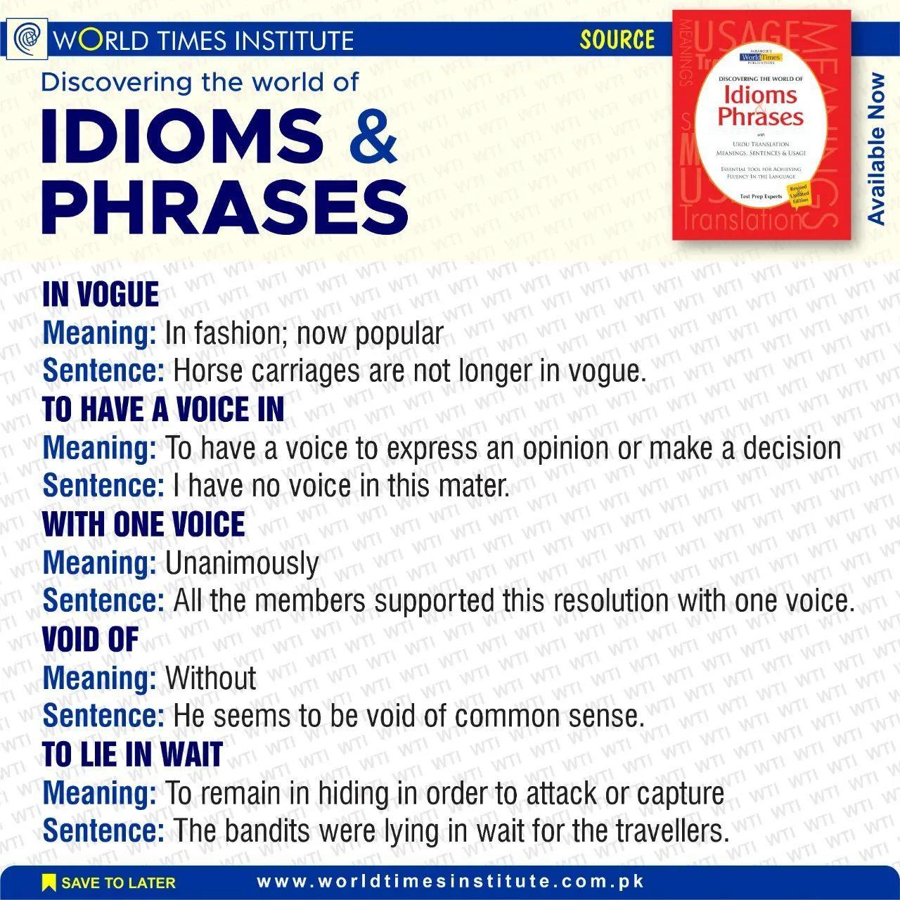 Read more about the article Idioms & Phrases 07-07-2022