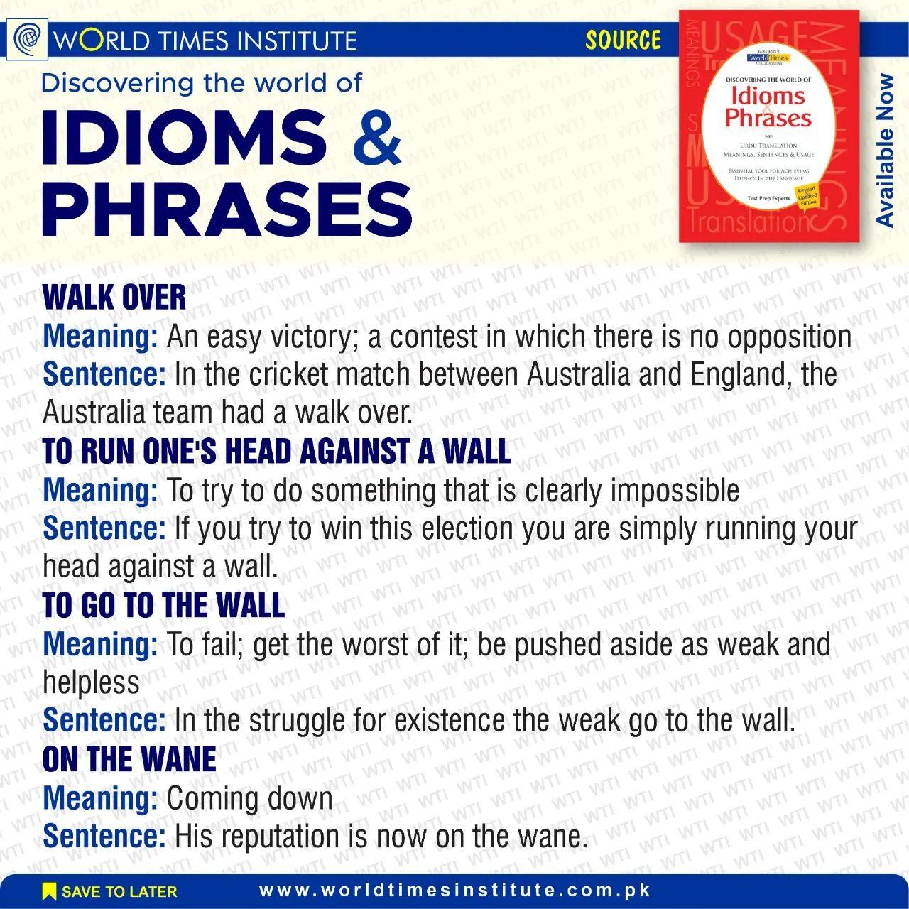 Read more about the article Idioms & Phrases 08-07-2022