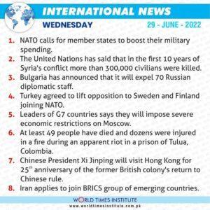 Read more about the article International News 29-06-2022