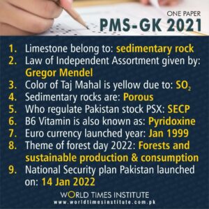 Read more about the article ONE PAPER PMS-GK 2021 29-07-2022