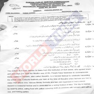 Read more about the article PMS Paper 2022 Punjabi Paper II