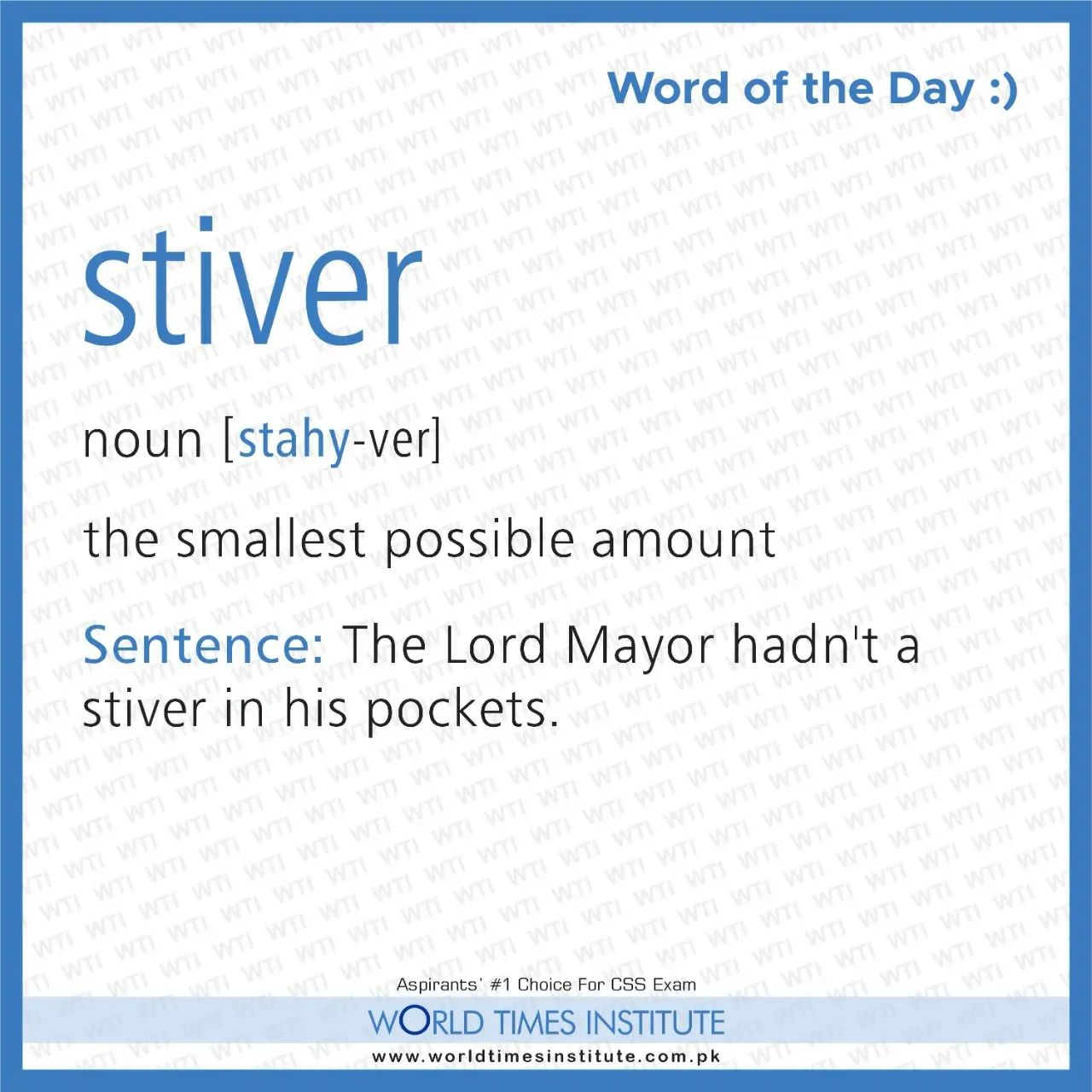 You are currently viewing Word of the day-Stiver