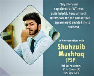 Read more about the article In Conversation with Shahzaib Mushtaq (PSP) 9th in Pakistan