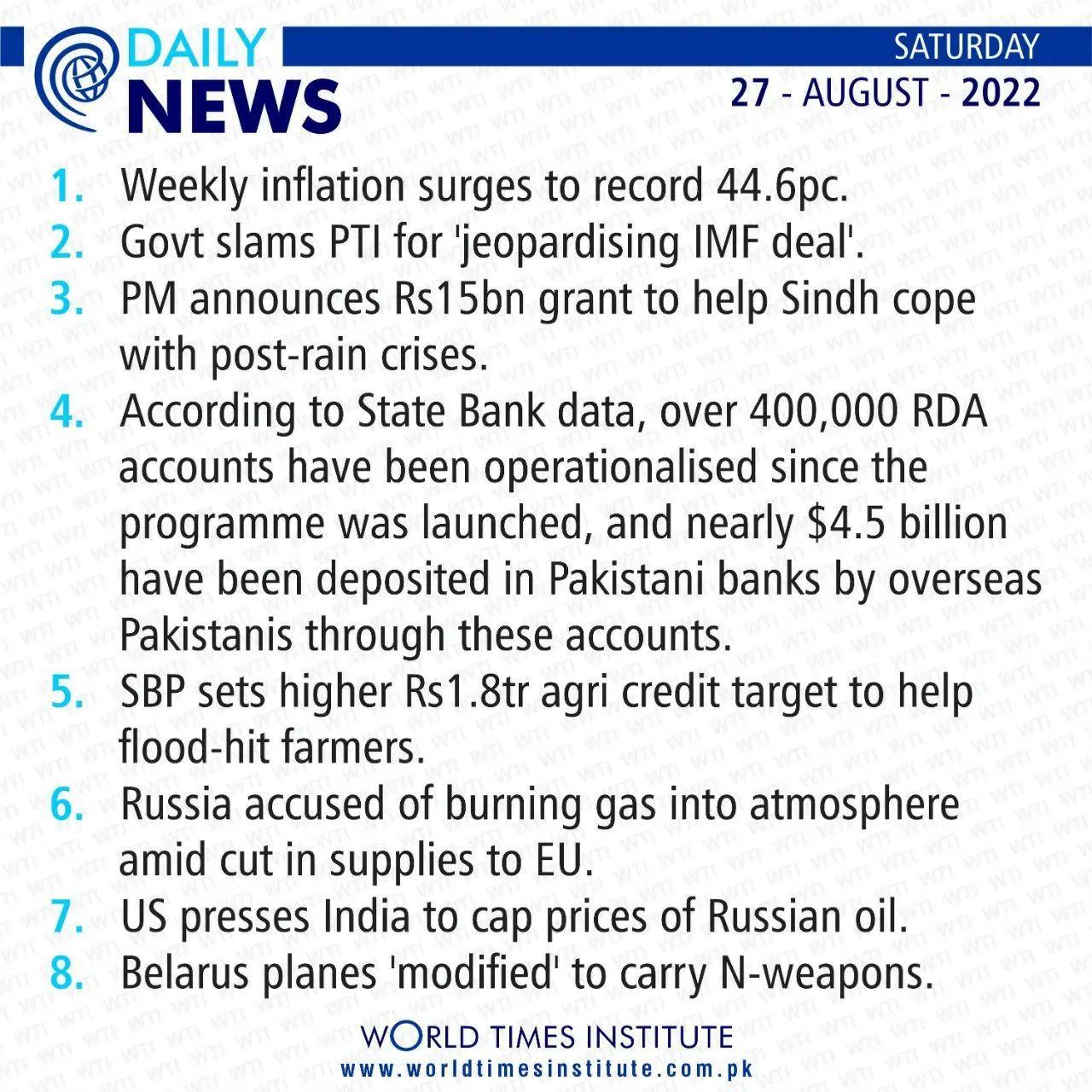 Read more about the article Daily News 27-08-22