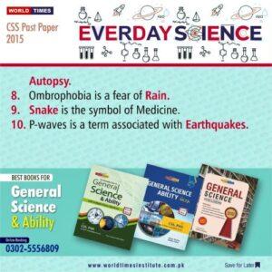 Read more about the article Everyday Science CSS Past Paper 2015