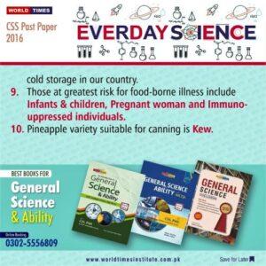 Read more about the article Everyday Science CSS Past Paper 2016 02-08-2022