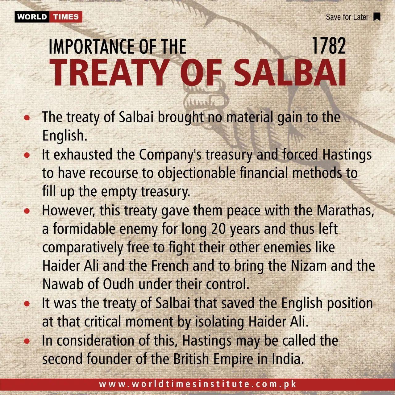 You are currently viewing Importance of the TREATY of SALBAI (1782)